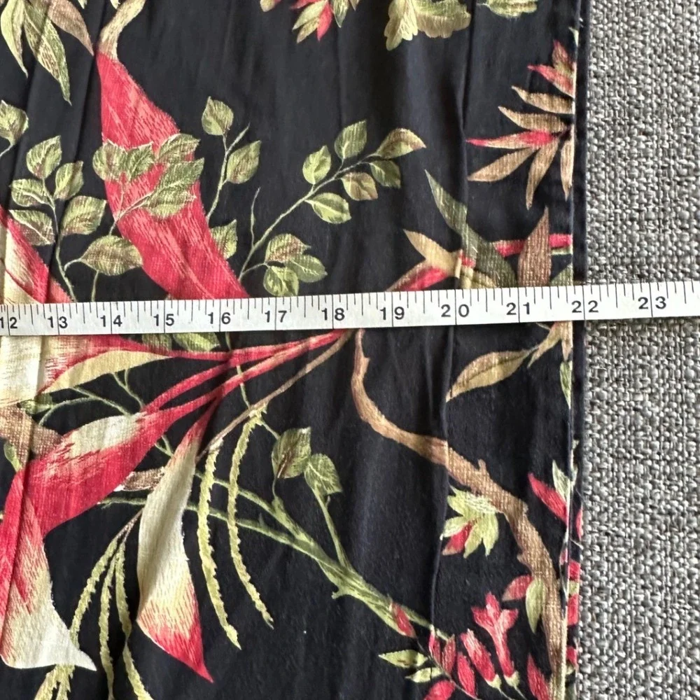 Tommy Bahama Home King Pillow Shams Jungle Drive Leaf Floral Black se of 2 EUC